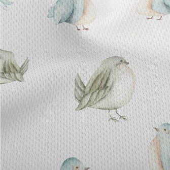 Cute Watercolor Bird Athletic Mesh Flat Back