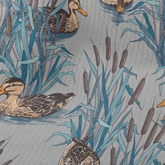 Hand Drawn Wild Duck Terry