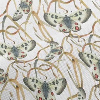 Watercolor Meadow Butterfly Performance Linen