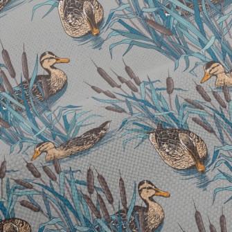 Hand Drawn Wild Duck Performance Linen