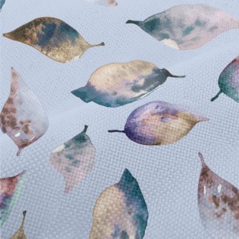 Colorful Watercolor Leaves Performance Linen
