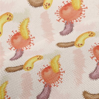 Hand Drawn Colorful Bacteria Performance Linen