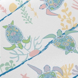 Ethnic Hand-painted Turtle Twill