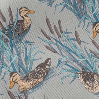 Hand Drawn Wild Duck Standard Corduroy