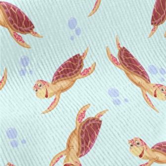 Happy Cartoon Turtle Standard Corduroy