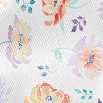 Colorful Watercolor Roses Standard Corduroy