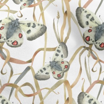 Watercolor Meadow Butterfly Micro Fleece