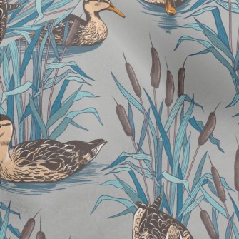Hand Drawn Wild Duck Micro Fleece