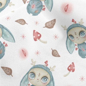 Hand Drawn Fantasy Elves Micro Fleece