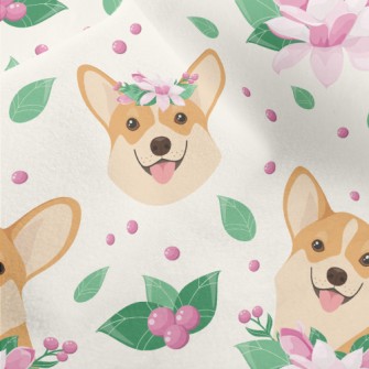 Happy Smiling Shiba Inu Micro Fleece