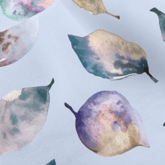 Colorful Watercolor Leaves Micro Fleece