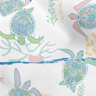 Ethnic Hand-painted Turtle Micro Fleece