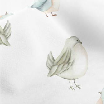 Cute Watercolor Bird Micro Fleece