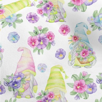 Hand Drawn Flower Gnome Micro Fleece