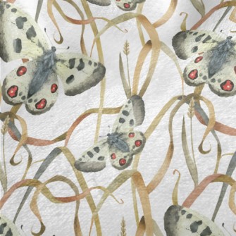 Watercolor Meadow Butterfly Minky