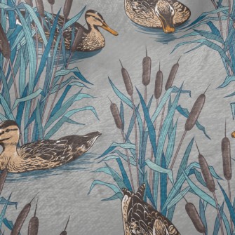 Hand Drawn Wild Duck Minky