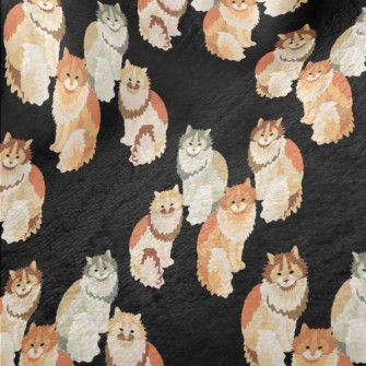 Exquisite Cat Graffiti Minky