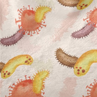 Hand Drawn Colorful Bacteria Minky