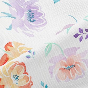 Colorful Watercolor Roses Piqué