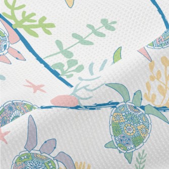 Ethnic Hand-painted Turtle Piqué