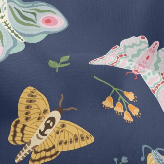 Artistic Doodle Butterfly Lightweight Performance Linen