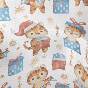 Merry Christmas Little Tiger Lightweight Performance Linen