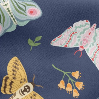 Artistic Doodle Butterfly Jersey Backed Fleece