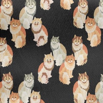Exquisite Cat Graffiti Jersey Backed Fleece