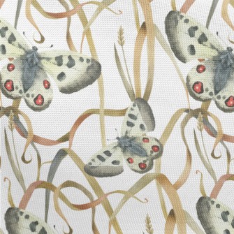 Watercolor Meadow Butterfly Pongee