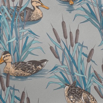 Hand Drawn Wild Duck Pongee