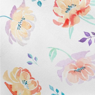 Colorful Watercolor Roses Pongee