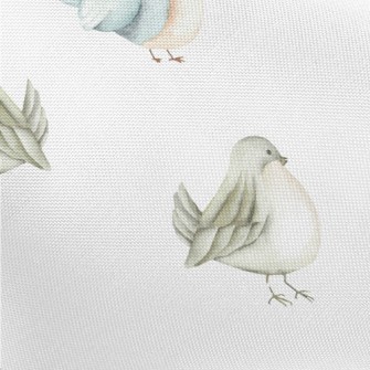 Cute Watercolor Bird Pongee