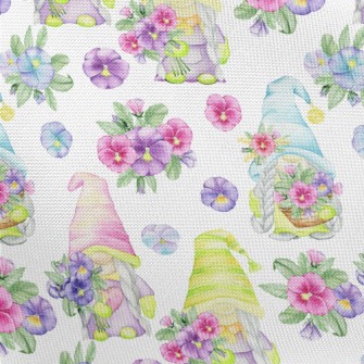Hand Drawn Flower Gnome Pongee