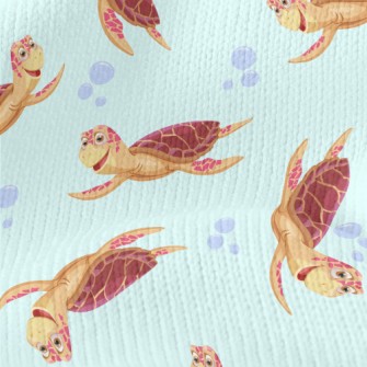 Happy Cartoon Turtle Stretch Jersey