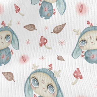Hand Drawn Fantasy Elves Stretch Jersey