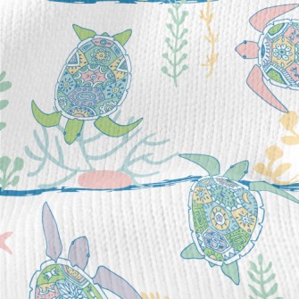 Ethnic Hand-painted Turtle Stretch Jersey