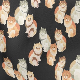 Exquisite Cat Graffiti Lightweight Cotton Poplin
