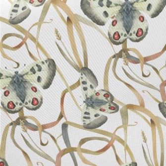 Watercolor Meadow Butterfly Midweight Cotton Poplin