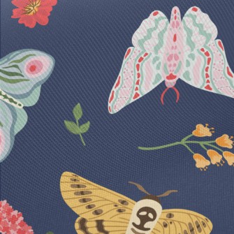 Artistic Doodle Butterfly Midweight Cotton Poplin