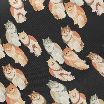 Exquisite Cat Graffiti Midweight Cotton Poplin