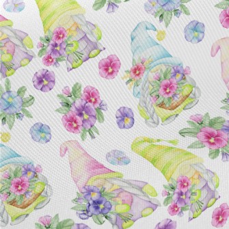 Hand Drawn Flower Gnome Midweight Cotton Poplin
