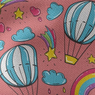 Cartoon Doodle Hot Air Balloon Waterproof Canvas