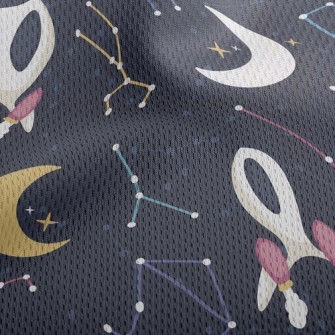 Space Shuttle Cosmic Adventure Athletic Mesh Flat Back