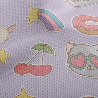 Love Glasses Cat Athletic Mesh Flat Back