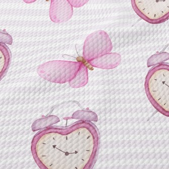 Watercolor Butterfly Alarm Clo Birdseye Piqué