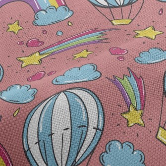 Cartoon Doodle Hot Air Balloon Performance Linen