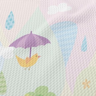 Fairy Tale Umbrella Bird Birdseye Piqué