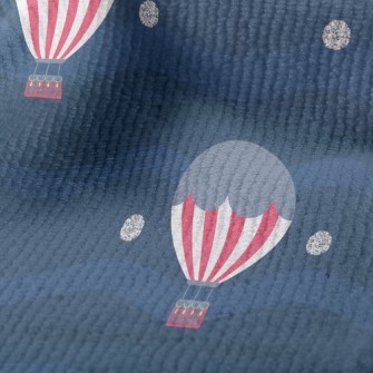 Red And White Striped Hot Air  Terry