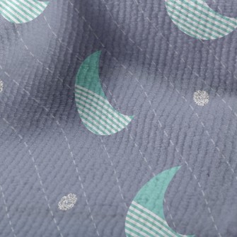 Diagonal Striped Crescent Moon Terry