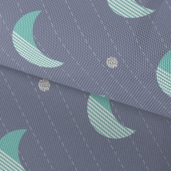 Diagonal Striped Crescent Moon Waterproof Oxford